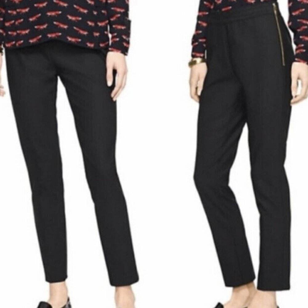 Kate Spade Blaze A Trail Black Side Zip Stretch Legging Pants 21946
